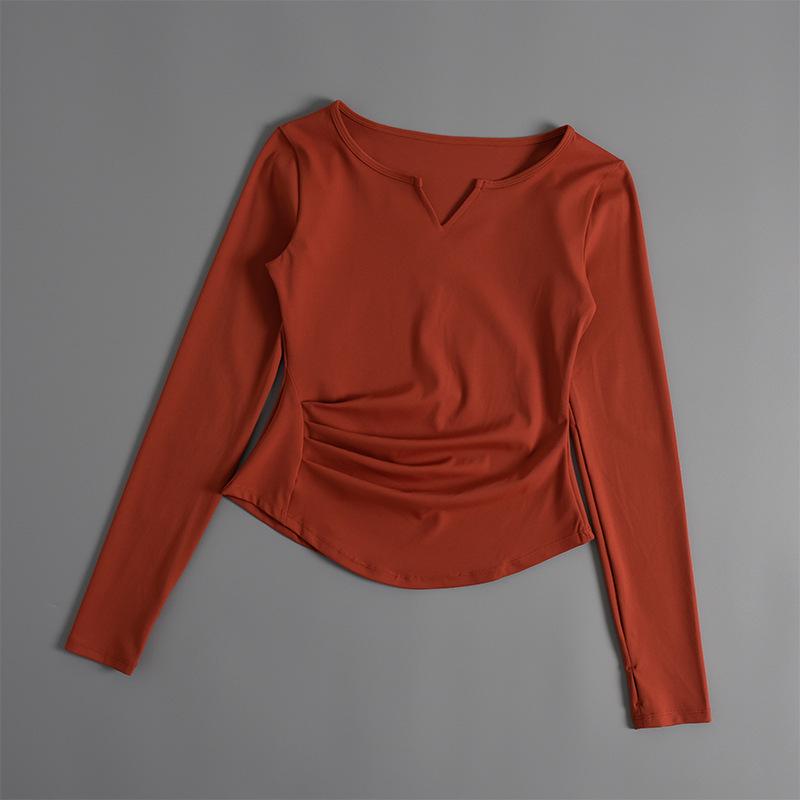 Футболка облегающего кроя с длинным рукавом, быстросохнущая, дышащая, для бега и йоги