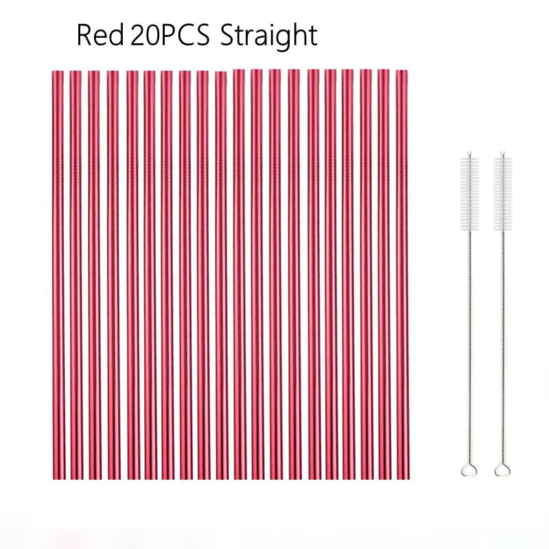 6*215 мм красочные соломинки из нержавеющей стали 304, экологически чистые многоразовые металлические изогнутые соломинки, набор вечеринок, аксессуары для бара
