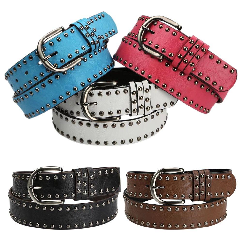 Роскошный брендовый дизайн, пояс с пряжкой, готический кожаный ремень, женский ремень для платья, пояс с заклепками