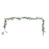 Christmas Garland, 2011 mm Realistic Greenery Decorated with Vines, Olive Leaves, and Berries, Evergreen Faux Garlands with Light String for Indoor