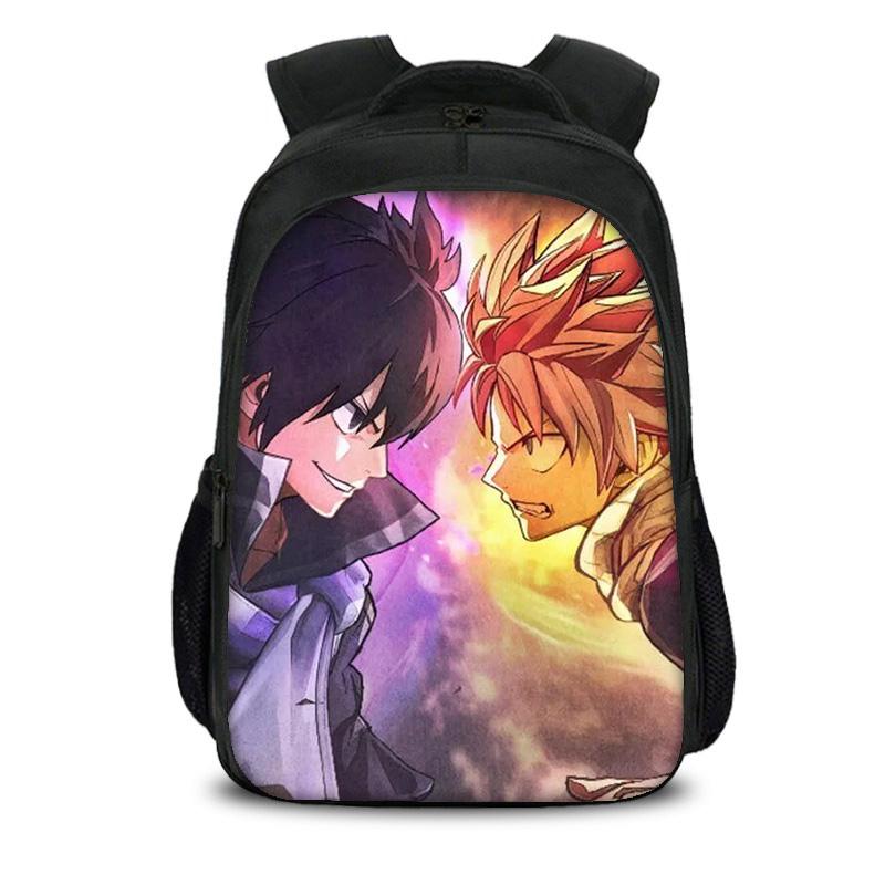 Рюкзак Fairy Tail с двойным отделением для мальчиков и девочек Лучший подарок Канцелярские товары Спорт Путешествия Большой вместимости Книжный рюкзак