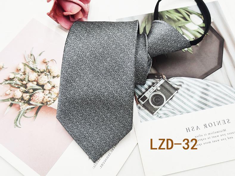 Мужской галстук на молнии с легкой затяжкой, без узла, полосатый, черный, 8 см