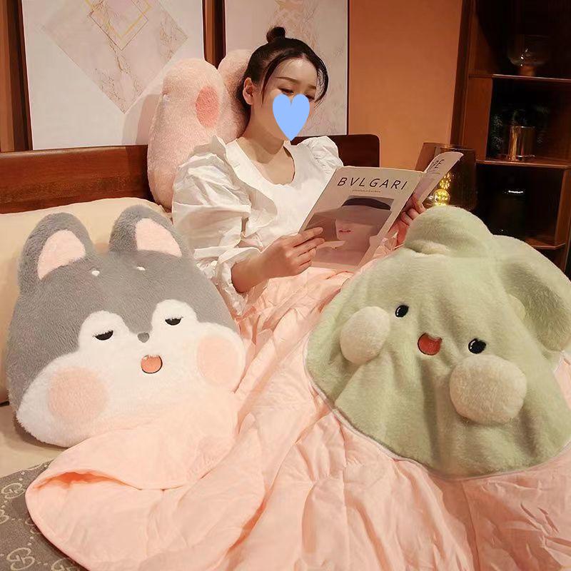 Утолщенная складная подушка для сна и одеяло: Подушка-одеяло двойного назначения для офиса, дивана или автомобиля - Бесплатная доставка