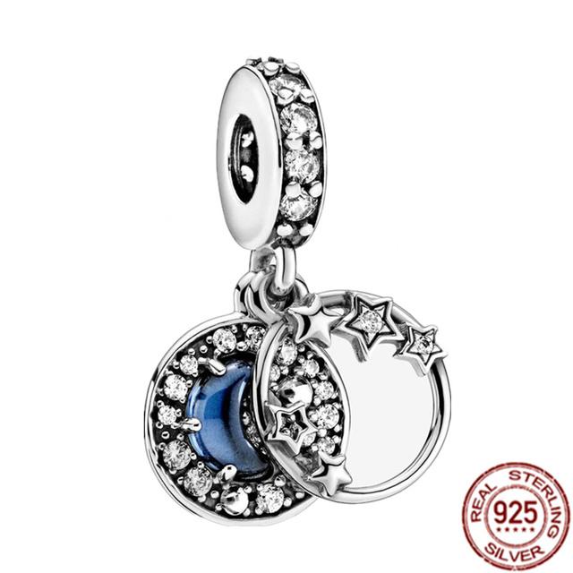 Подвеска с несколькими узорами подходит для браслета/ожерелья из стерлингового серебра 925 пробы, подвеска из бисера, ювелирные изделия для мамы, фестиваля