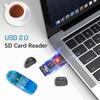 USB 2.0 Картридер SD SDHC MMC Карта Памяти Расширитель Адаптер для ПК Ноутбука Компьютера Камеры Просмотр Данных Micro SD Карты Записывающее Устройство Ключ