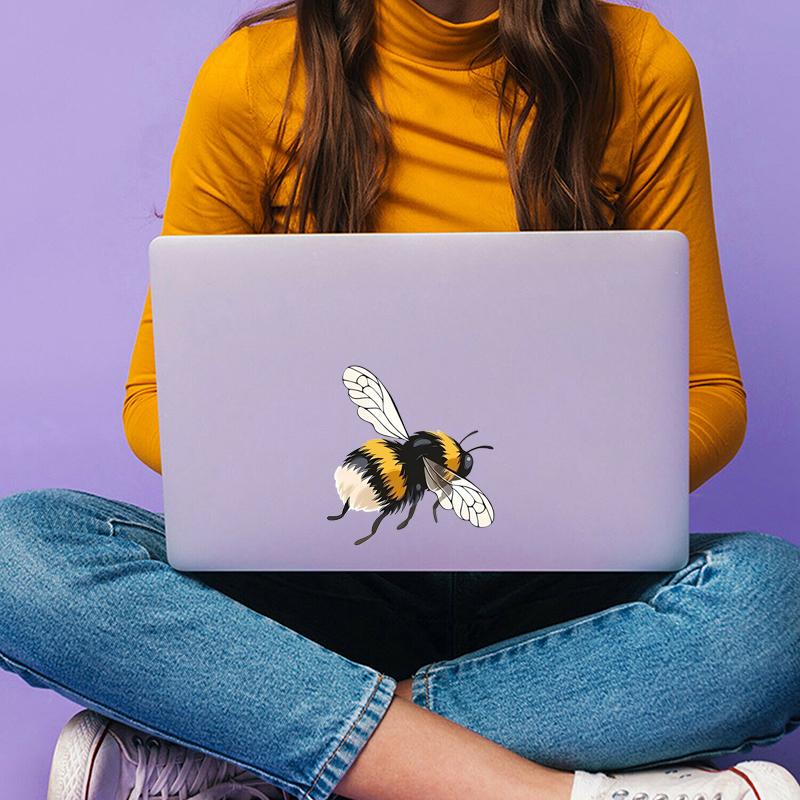 JT148#13x14 см Милая маленькая пчелка наклейка на автомобиль для ноутбука, бутылки, грузовика, телефона, мотоцикла, фургона, внедорожника, автомобиля, краски, окна, стены