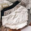 Ice Silk Briefs Lace Edge Sexy Panties Lovely Mid-waist Women's Underwear