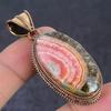 Родохрозитовый этнический стиль медная бижутерия кулон 2.29" W1W61