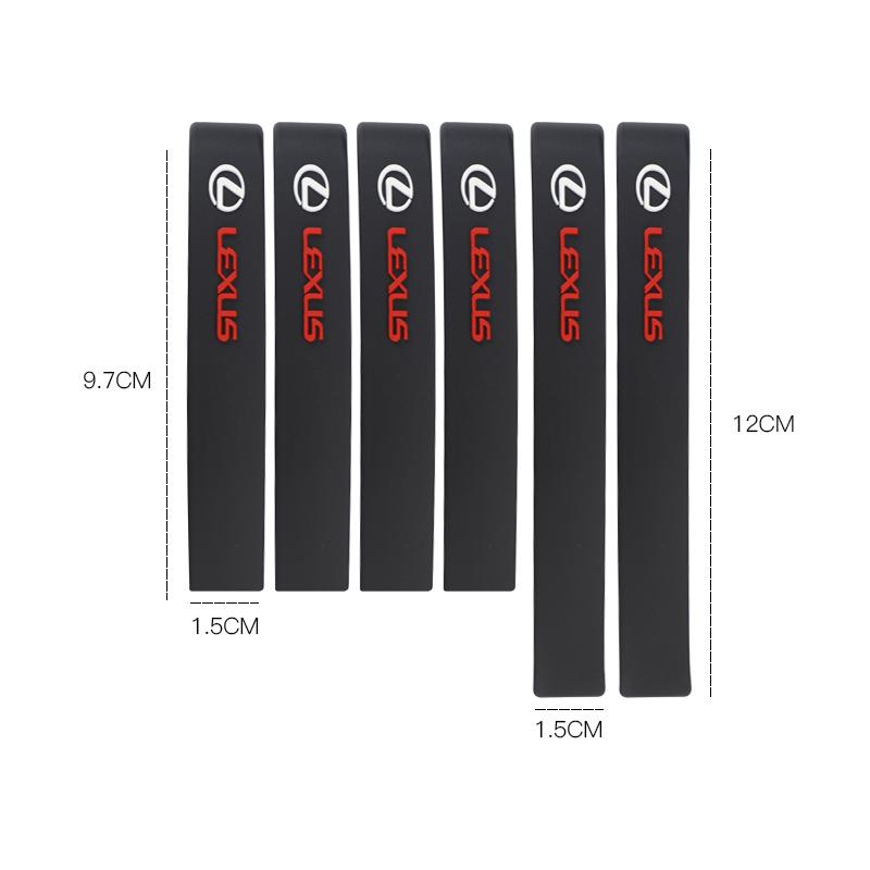EAV3 2026 Hot Interior Stickers 6Pcs Car Anticollision Rubber Strip Door Anti Scratch Stickers For Lexus RX300 IS200 IS250 ES350 Ct20