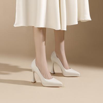 - Водонепроницаемый стол не устал от одиночной обуви для женской осенней новой сексуальной однотонной обуви-лодочек на шпильке с острым носком для женщин