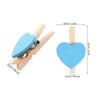 50Pcs Small Love Wooden Clips Photo Fixation Clips for Pictures Painting Crafts Memo Decoration Home Store Use