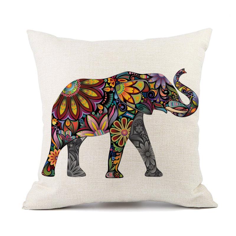 Наволочка с принтом слона 45*45 см, чехол для диванной подушки, наволочка, аксессуары для постельного белья
