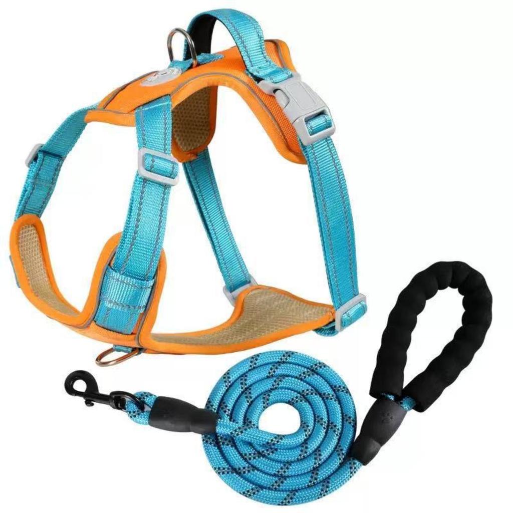 Оксфордская ткань Собачья грудь Взрывозащищенная Перфорированная Большая Собачья грудь Жилет Стиль Поводок для питомца