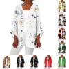 Women's Casual Fashion Printed Lightweight Mid-length Jacket Cardigan