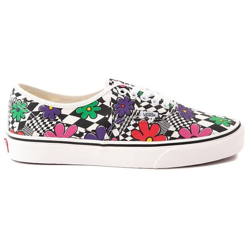 Vans Аутентичные кроссовки унисекс с цветочным принтом в клетку, белый зефир VN0A348A40G