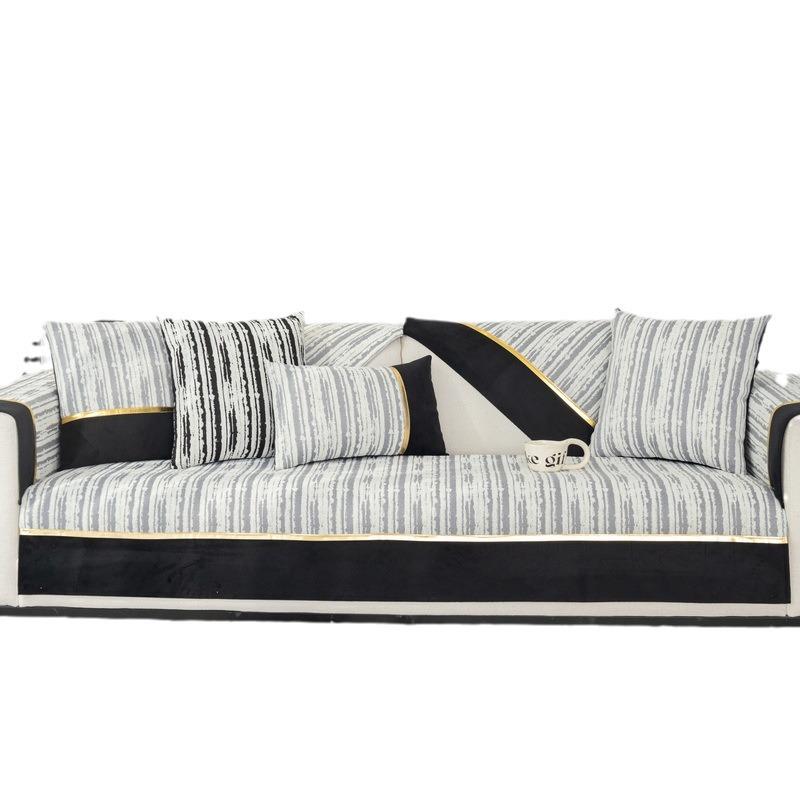 Light Luxury and High-end Sofa Cushion, Universal for All Seasons, New Anti-slip Cushion, Leather Sofa Cover, Full Cover Cloth Towel