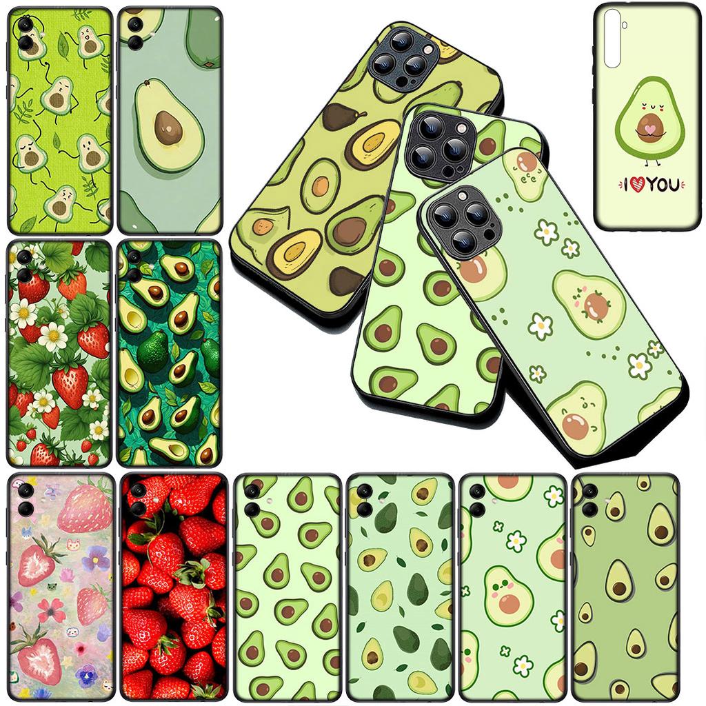 Cover for Motorola Moto G86 G57 E14 E15 G14 G34 G67 G84 G24 A54 G15 Power E22 Casing Phone Case Avocado Strawberry fruit Summer