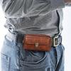 Luxury 7.2 Inch Zipper Wallet Leather Men Waist Bag Bum Pack Business Travel Purse Phone Belt Clip Case For Samsung iPhone Xiaomi Huawei Holster Pouch