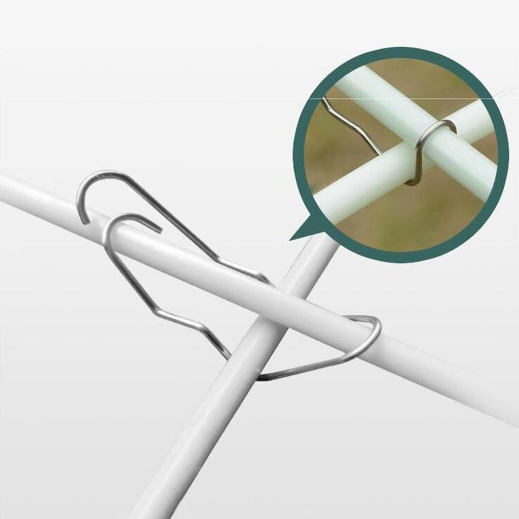 10pcs, Garden Climbing Vine Covered Plastic Steel Pipe Fittings Fixed Buckle Support Pillar Connection Buckle Spring Buckle Home Planting Wire Buckle