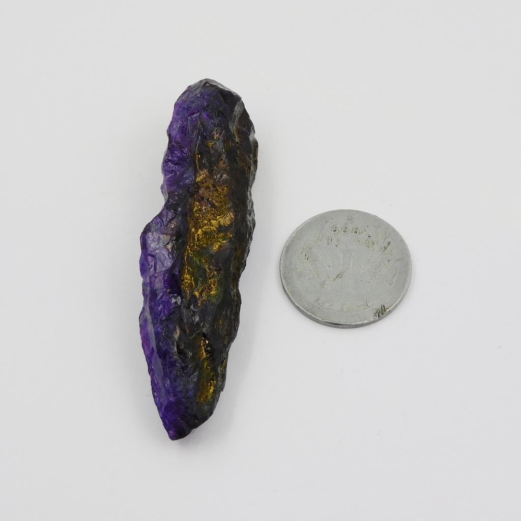 Natural Purple-Golden Tanzanite 144.70 Ct Rough Uncut Certified Gemstone