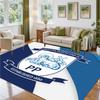 Preston North End Football Design Crystal Velvet Rug Soft Decorative Mat for Bedroom Entrance