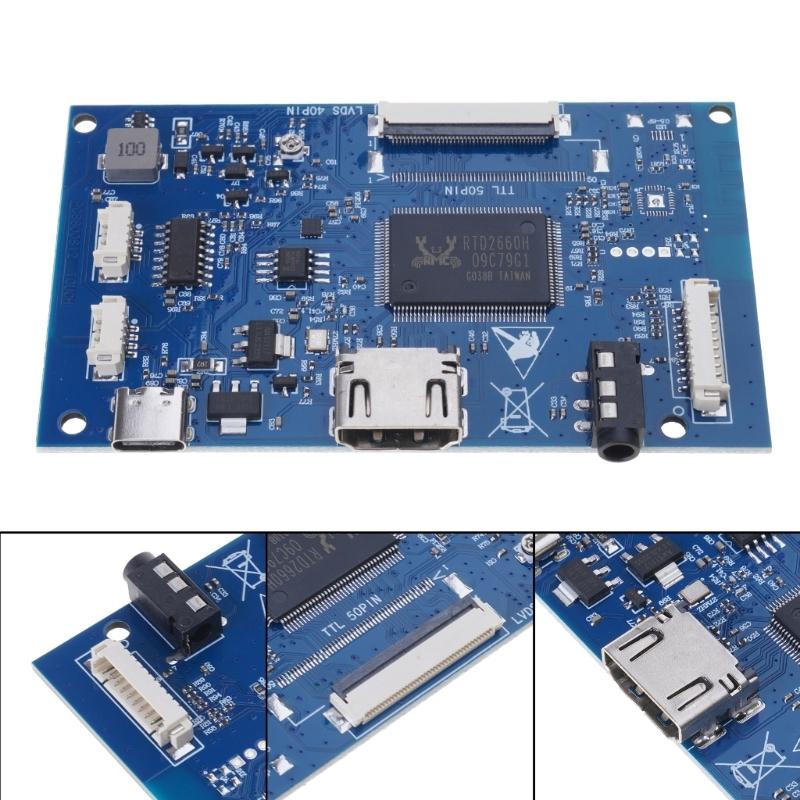 Универсальный набор плат контроллера драйвера LCD с HDMI+Аудио 40 контактов для панели EJ070NA02 1024x600 Замена