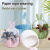 Корзина с цветами в виде кролика на Пасху Милая корзина Корзина с ушками Плетеный держатель для хранения подарков Корзины для пикника на открытом воздухе Цветочная ваза