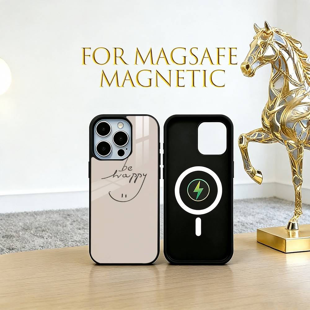 Minimalist Phone Case For iPhone17,16,15,14,13,12,11 Plus,Pro Magnetic with Magsafe Wireless Charging