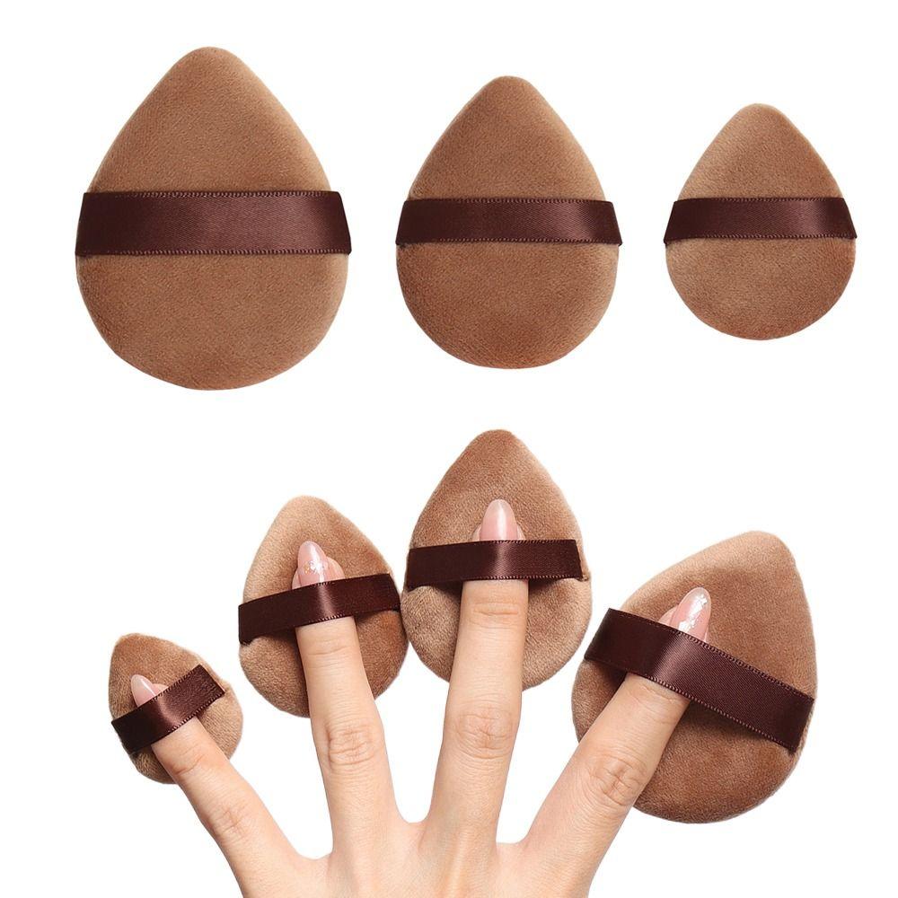 Professional Velvet Cosmetic Powder Puff S/M/L Thumb Air Cushion Puff Mini Finger Puff Face