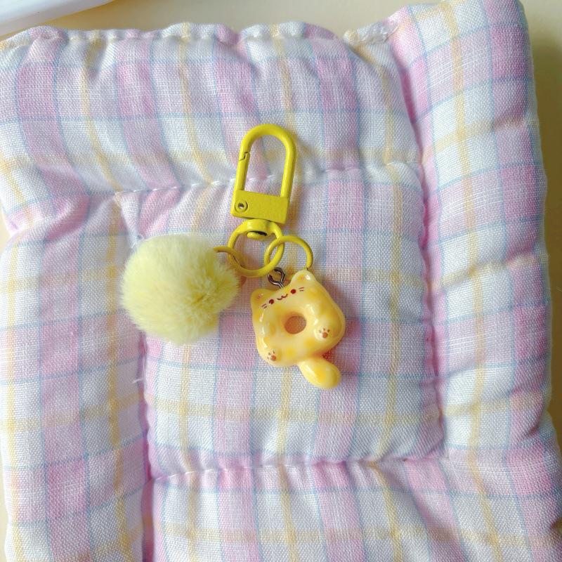 Мягкая брелок-брелок кошка в виде пончика: Милый Брелок-Подвеска Мультяшное Сердечко