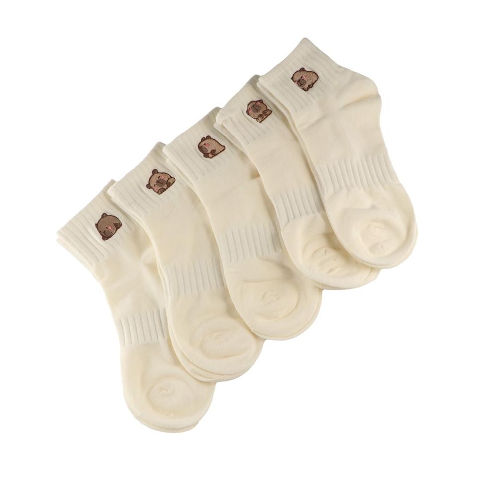 Cartoon Cotton Socks Soft Summer Hosiery Simple Capybara Socks Student