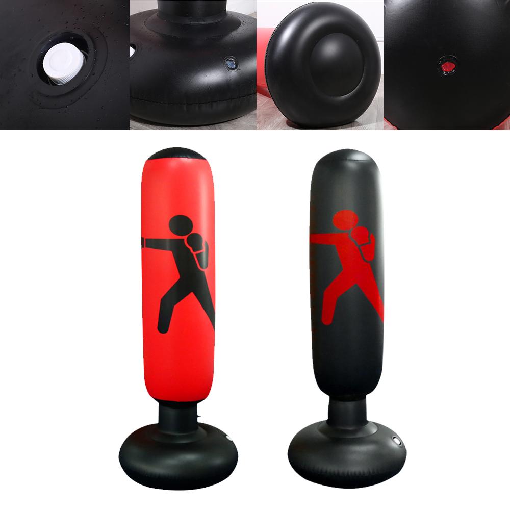 Надувная Фитнес Боксерская Колонна ПВХ Неваляшка Боксерский Мешок Игрушка для Снятия Стресса 1,6 м Оборудование для Домашнего Спортзала Идеально Подходит для Боксерских Тренировок и Воркаута
