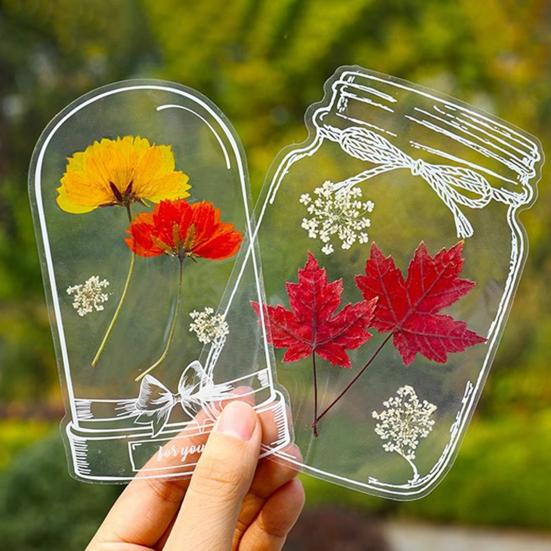 Закладки для книг своими руками из сухоцветов, самоклеящиеся прозрачные закладки для книг из прессованных цветов
