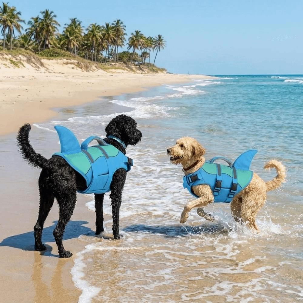 Waterproof Pet Life Jacket Adjustable Pet Buoyancy Suit Dog Swimsuit Dog Swimming Vest Boating