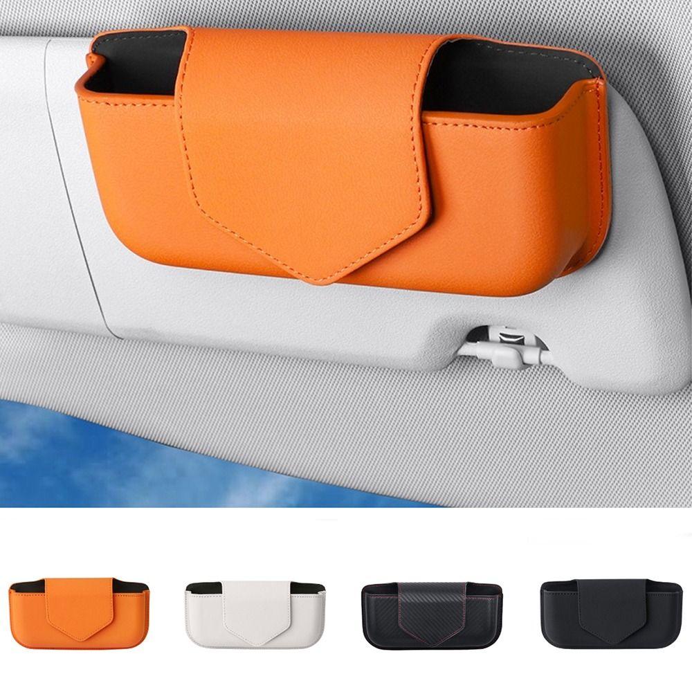 Magnetic Car Glasses Case Wear-Resistant Sunglasses Clip Car Organizer