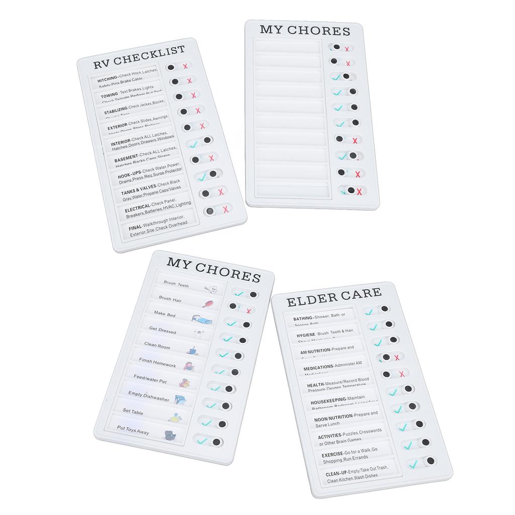 4 шт. Диаграмма по работе с повседневными делами Мои хлопоты Уход за пожилыми людьми Контрольный список для автофургона Самосъемная многоразовая доска для работы с повседневными делами для автофургона