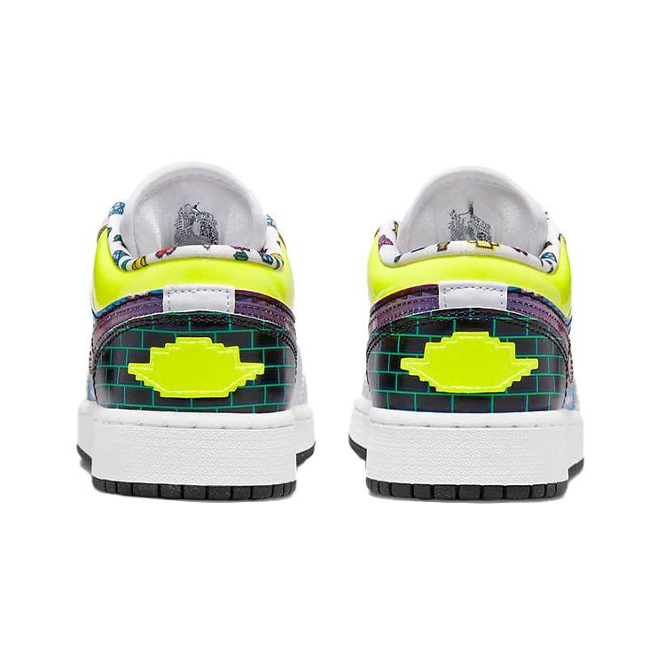 Air Jordan 1 Low Gs Old School Gaming Белый Розовый Наплыв Лимонный Яд DM8969-114