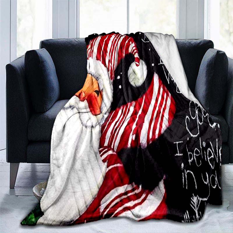 Рождественское одеяло Санта-Клаус, теплое мягкое покрывало, фланелевое одеяло, рождественское одеяло для взрослых и детей, модный домашний декор