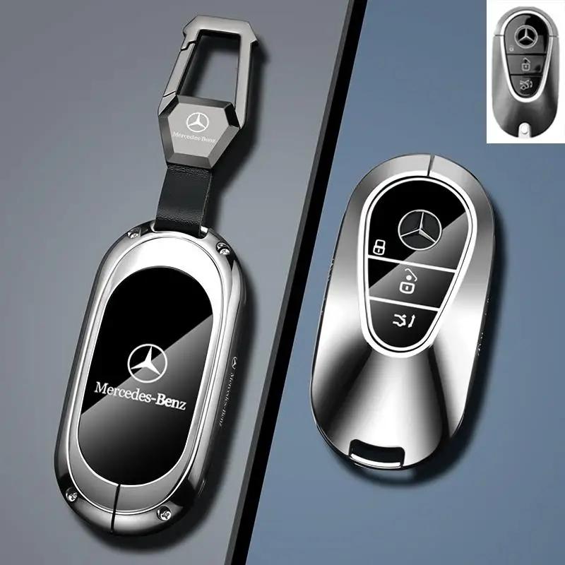 PZQ2   Car Key Case Cover For Mercedes Benz C E S Class GLC W206 W223 W214 E300 C260 C300 S450 S500 S400 Fob Accessories