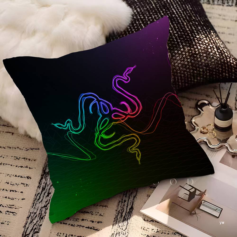 R-RAZER Логотип Игровой Змея Мультяшная Наволочка Мультяшный Подарок Чехол на Подушку Спальня Дом Диван Стул Сиденье Декор Чехол на Подушку