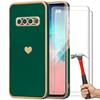 Protective Case - BOOLING - Samsung Galaxy S10 - Flexible - Heart Pattern - 2 Tempered Glasses