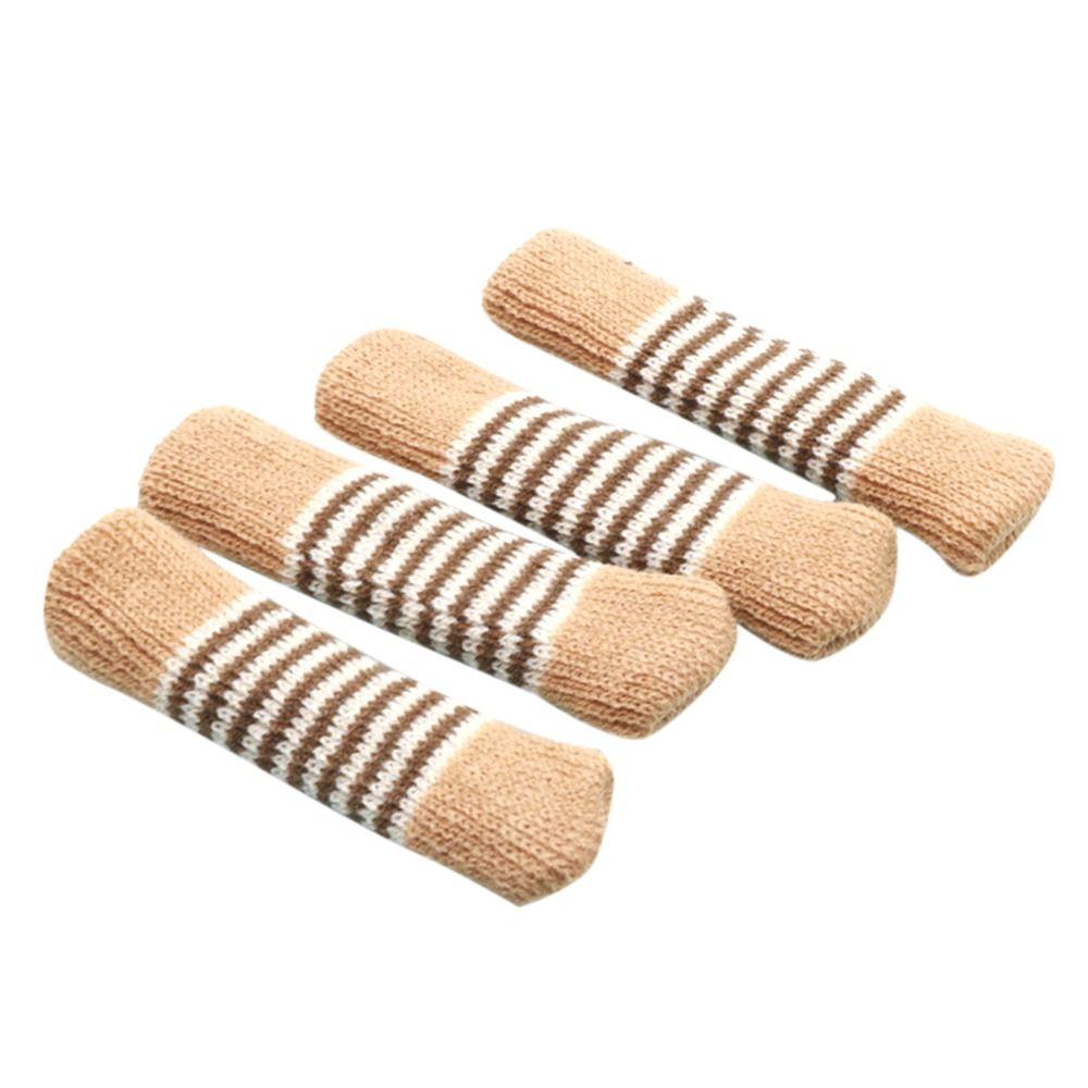 4Pcs New Elastic Furniture Socks Thickened Anti scratch Knitted Socks Wear-resistant Non Slip Furniture Booties Home