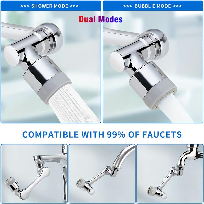 1 шт. полностью металлический удлинитель для крана с поворотом на 1080°, универсальный аэратор-баблер, фильтр против брызг, экономящий воду, насадка-распылитель для крана