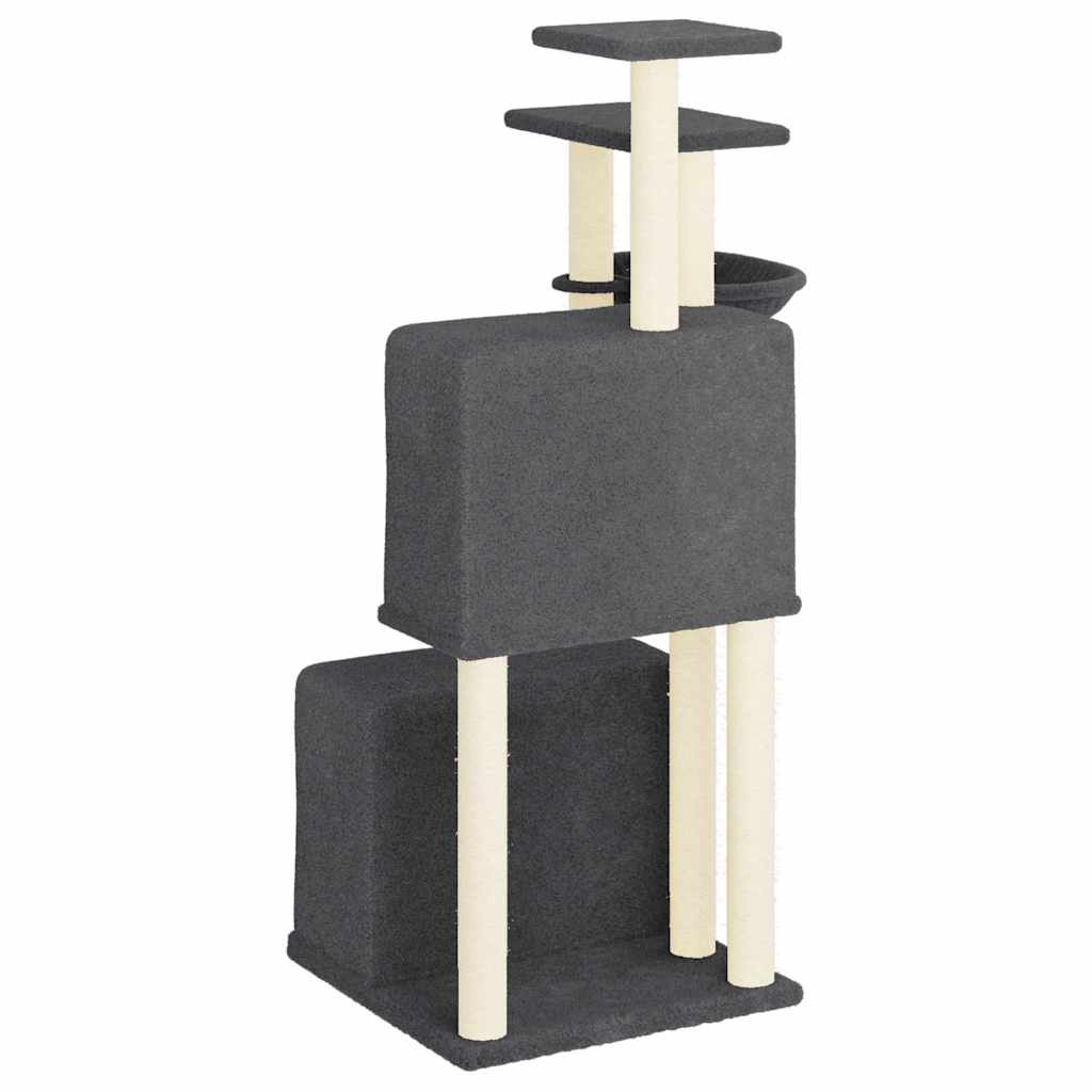 Scratching Post with Sisal Scratching Posts Dark Grey 122 cm
