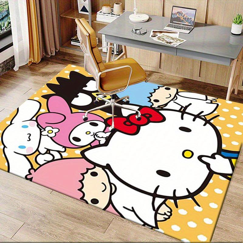 1 шт. Офисный ковер с принтом Sanrio Melody Русалка, Прямоугольный коврик под стол, Идеальный декор для гостиной, спальни, кухни, Нескользящий коврик для пола
