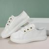 Женские кроссовки на плоской подошве, повседневные белые туфли, женские удобные туфли-лоферы, низкие женские туфли из вулканизированной кожи