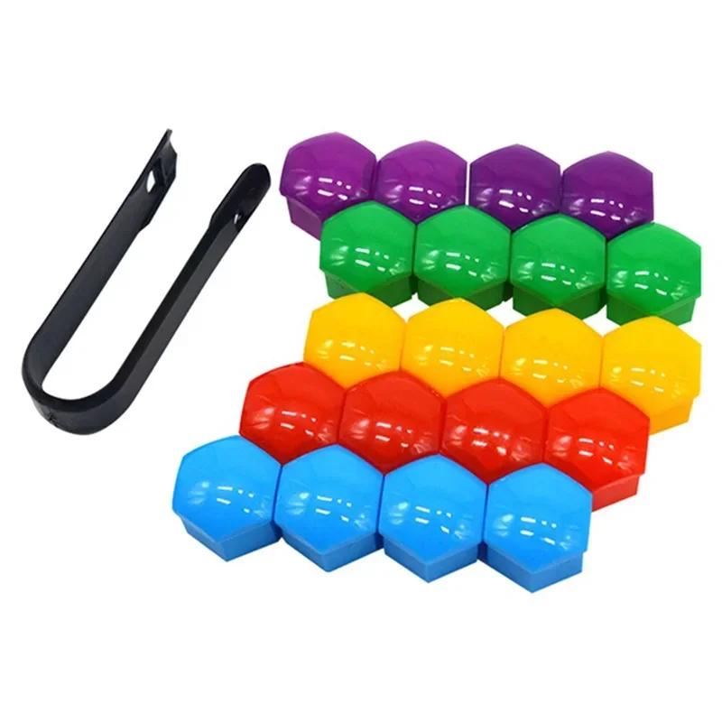 17 мм/19 мм/21 мм 20 шт. колпачки для колесных гаек автомобиля, защитные крышки, колпачки для винтов ступицы, черная крышка для болтов с гайками для автомобильных шин, украшение для шин