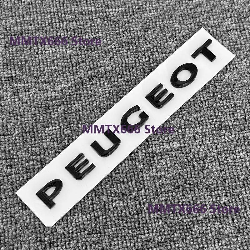 3D ABS Rear Trunk Emblem Badge Number Sticker for Peugeot 206 207 301 307 308 408 508 Car Accessories Comes with Back Glue