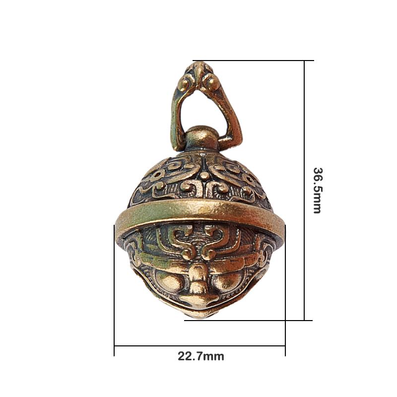 Gluttony Brass Handicraft Key Car Button Bronze Bell Gift Decoration Pendant