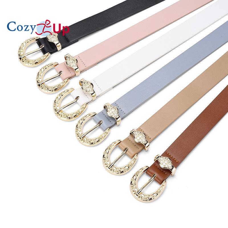 Pin Buckle Belt Ladies Solid Color Dress Jeans Decorative Belt